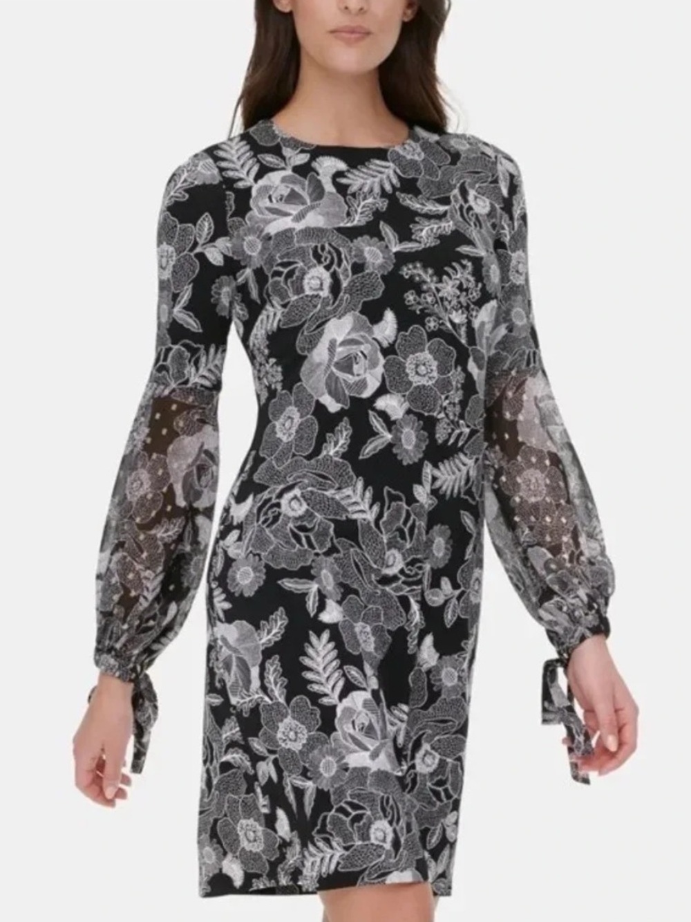 Tommy Hilfiger Black and White Floral Dress